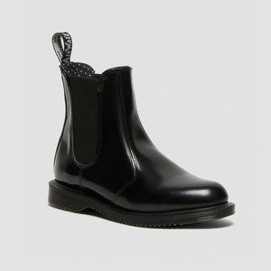 Dr. Martens Flora Black Polished Leather Chelsea Boots